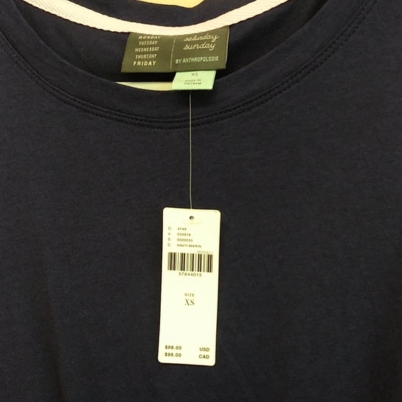 NWT Anthropologie Saturday Sunday Navy Dress - Picture 6 of 12